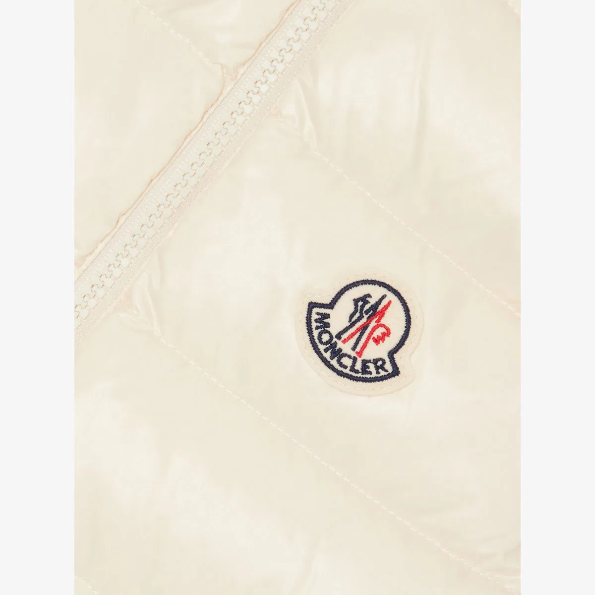 Пуховый жилет Ghany с нашивкой и логотипом, размер 4-14 лет Moncler, бежевый — фото 2
