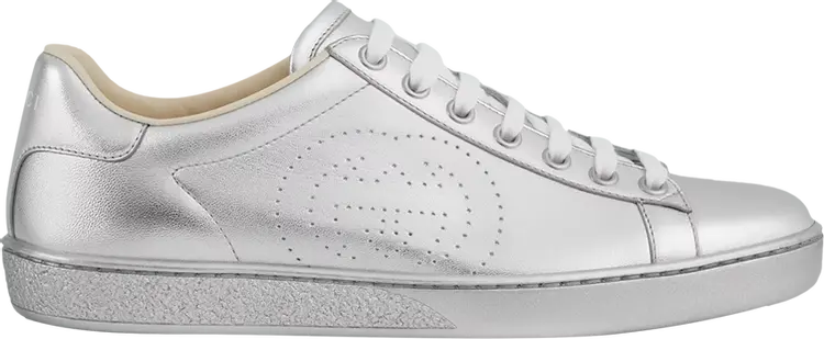 Кроссовки Gucci Wmns Ace Metallic Silver, серебряный