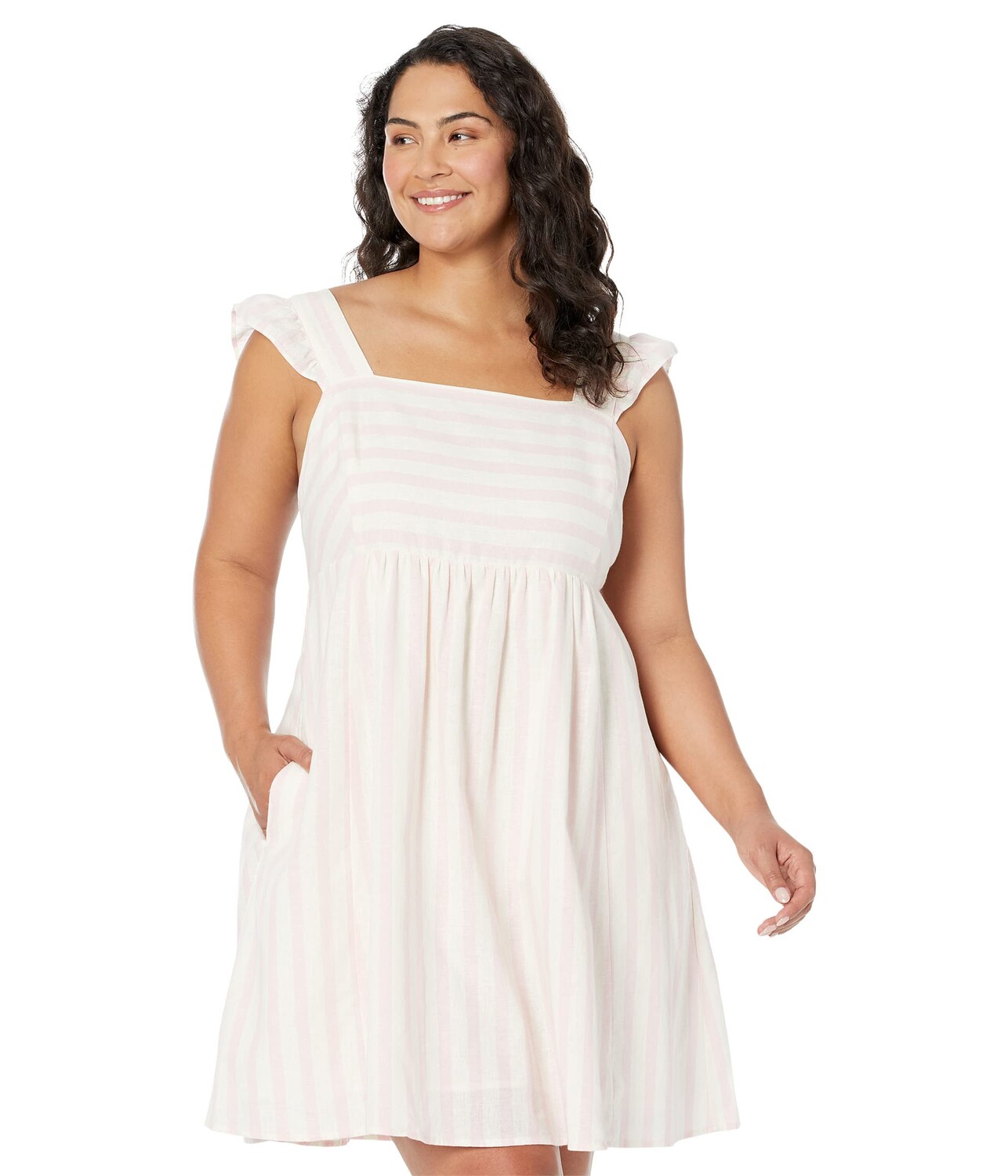 

Платье Draper James, Plus Size Maddie Babydoll Dress in Cabana Stripe