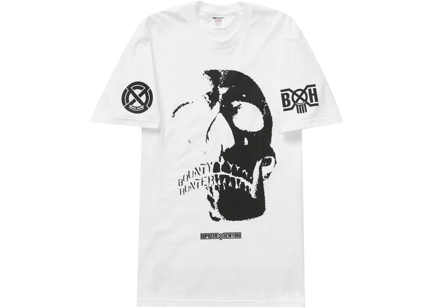 Мужская футболка с принтом Supreme Bounty Hunter Skulls Tee, White