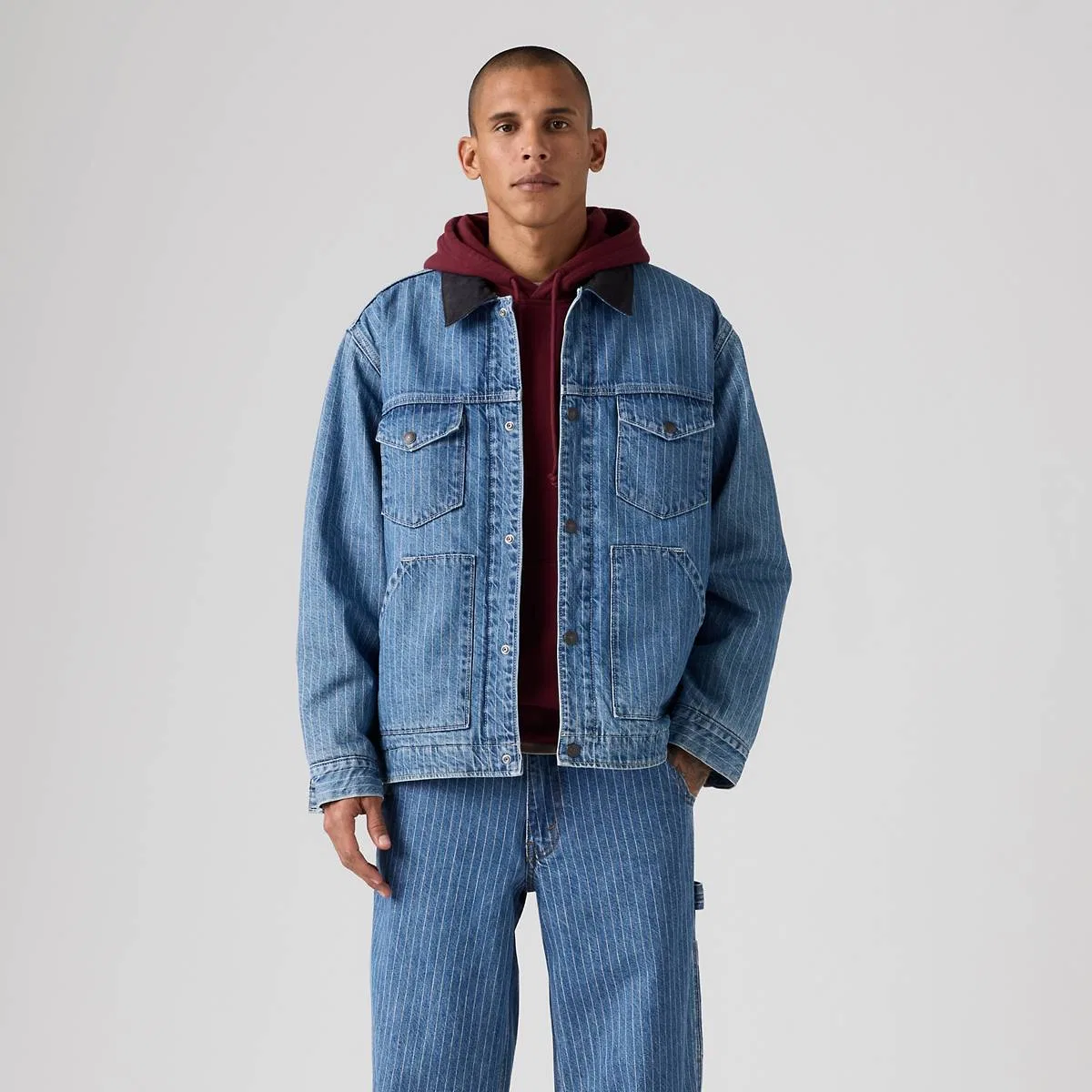 Джинсовая куртка-тракер Munroe Levi's, Kite Express - Medium Wash — фото 3