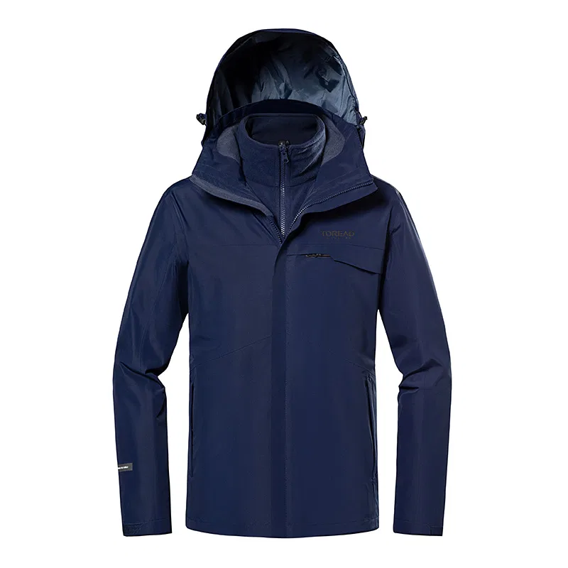 Детская ветровка на молнии с капюшоном, утепленная Navy Blue TOREAD, Navy Blue