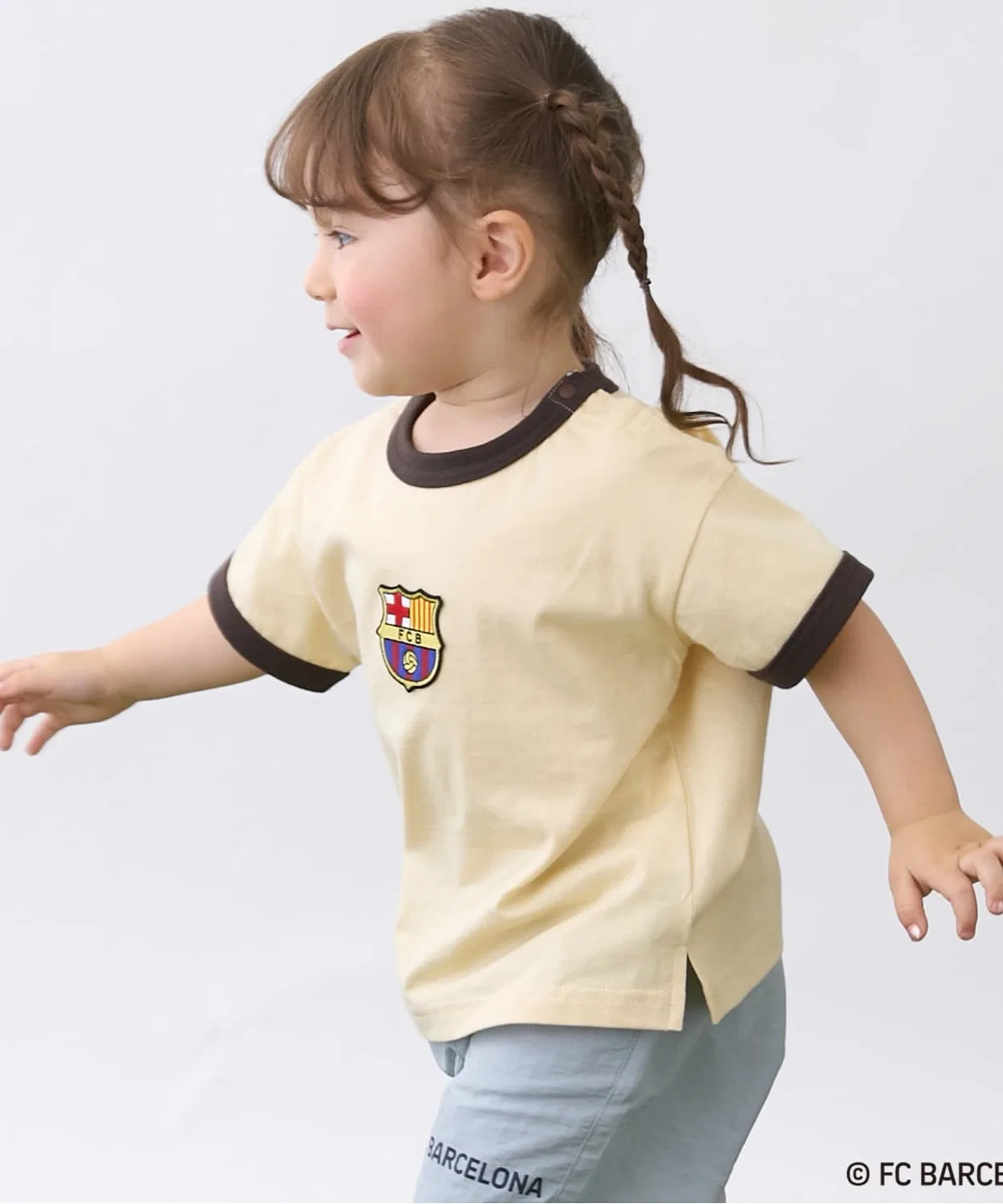 Детская футболка с длинным рукавомс контактной прохладой FC BARCELONA petit main, Blue — фото 2