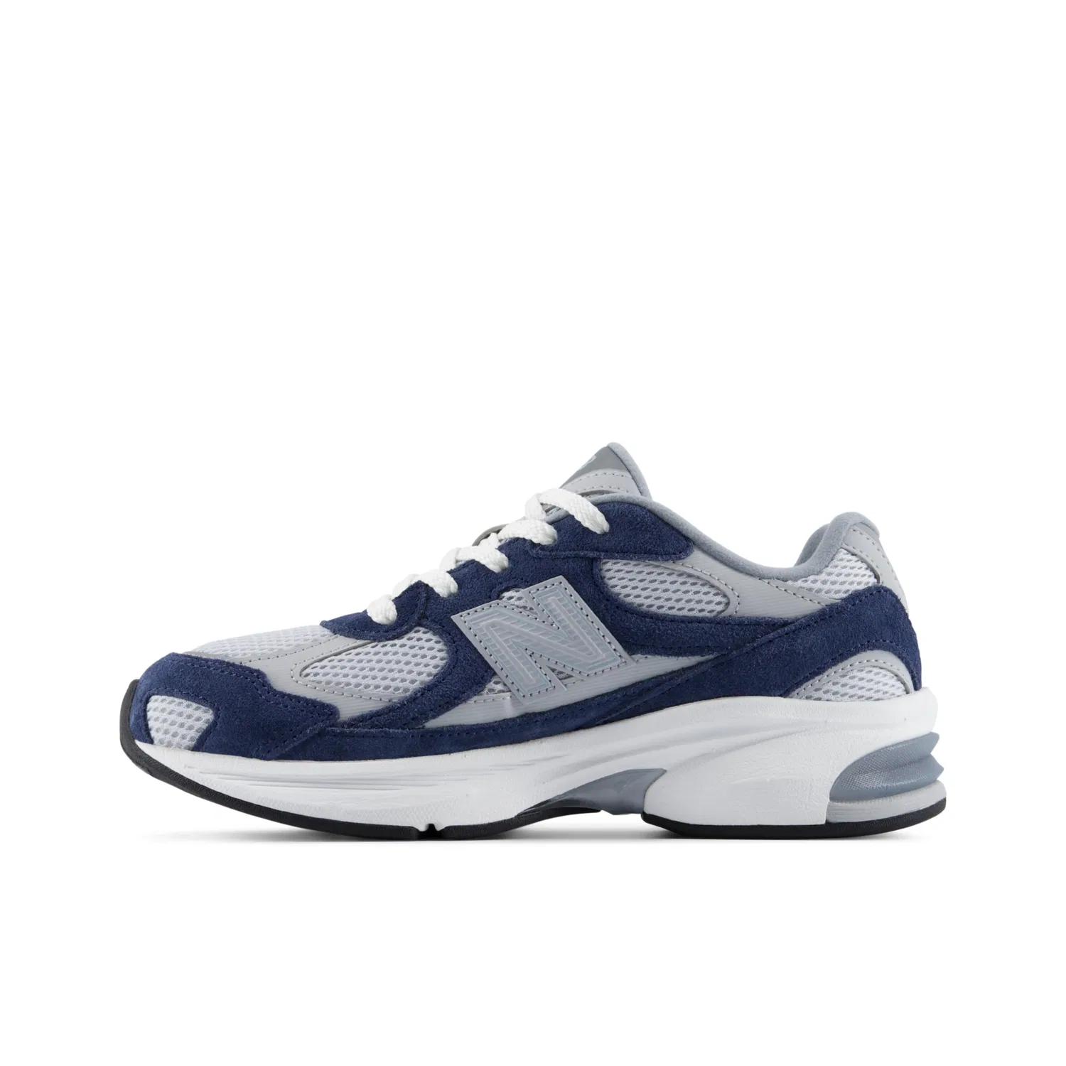 Детские кроссовки с шнуровкой 2010 Lace New Balance, Nb Navy With Aluminum Grey — фото 3