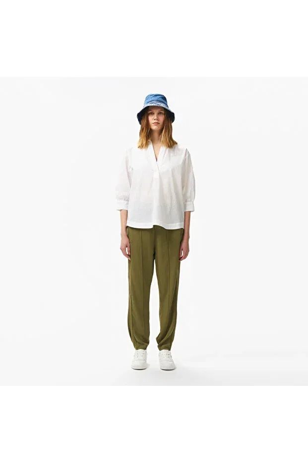 Рубашка Lacoste White, свободного кроя с коротким рукавом — фото 4