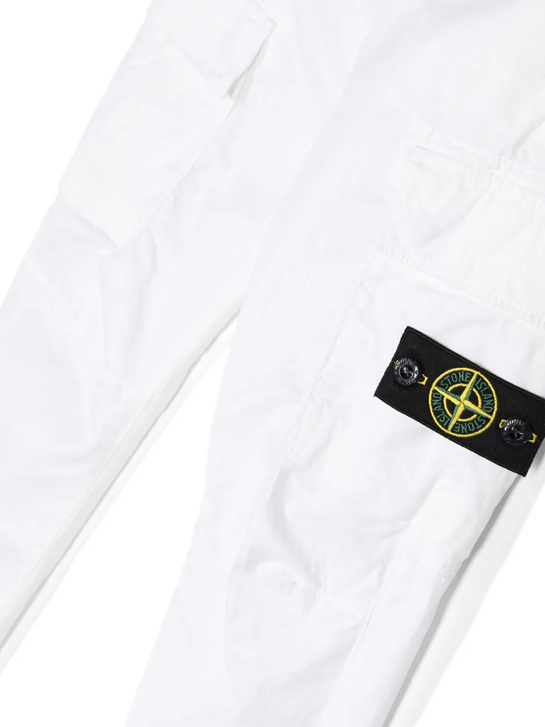 Штаны-кадри Compass-Patch с прямыми ногами Stone Island, белый — фото 2