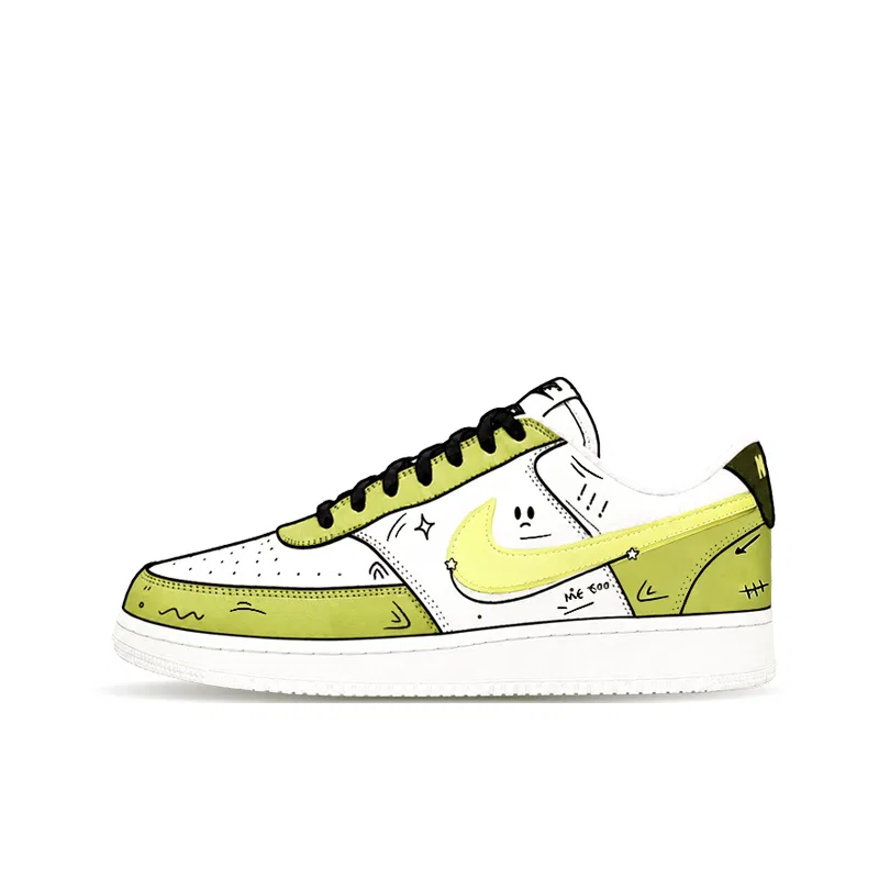 Детские кроссовки с принтом Nike Court Vision 1, Yellow Green