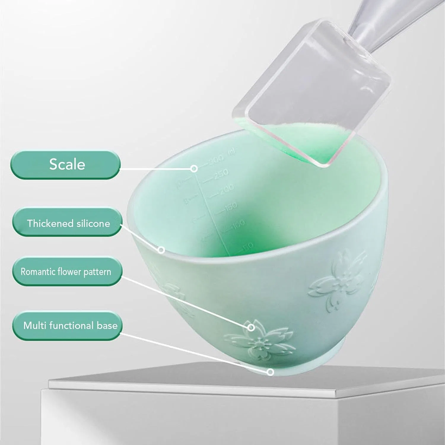 Силиконовая миска для смешивания Face, Agatige — фото 4