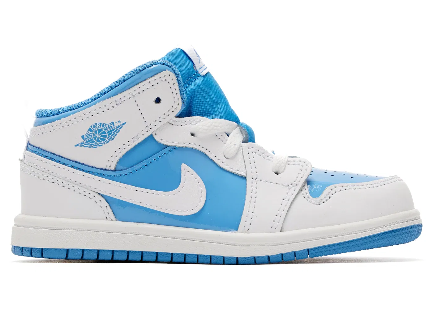Детские кроссовки с высоким верхом Jordan 1 Mid Jordan, White/Legend Blue
