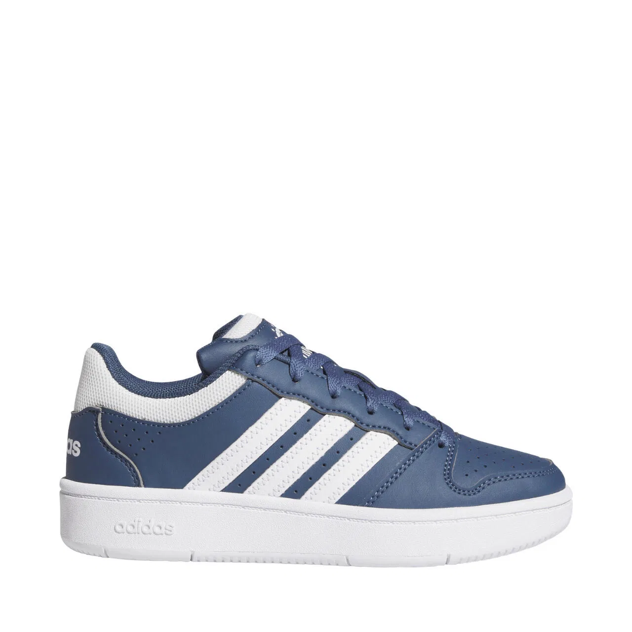 Детские кроссовки с перфорацией и сетчатыми вставками Hoops Classic Adidas, Blau Weiss