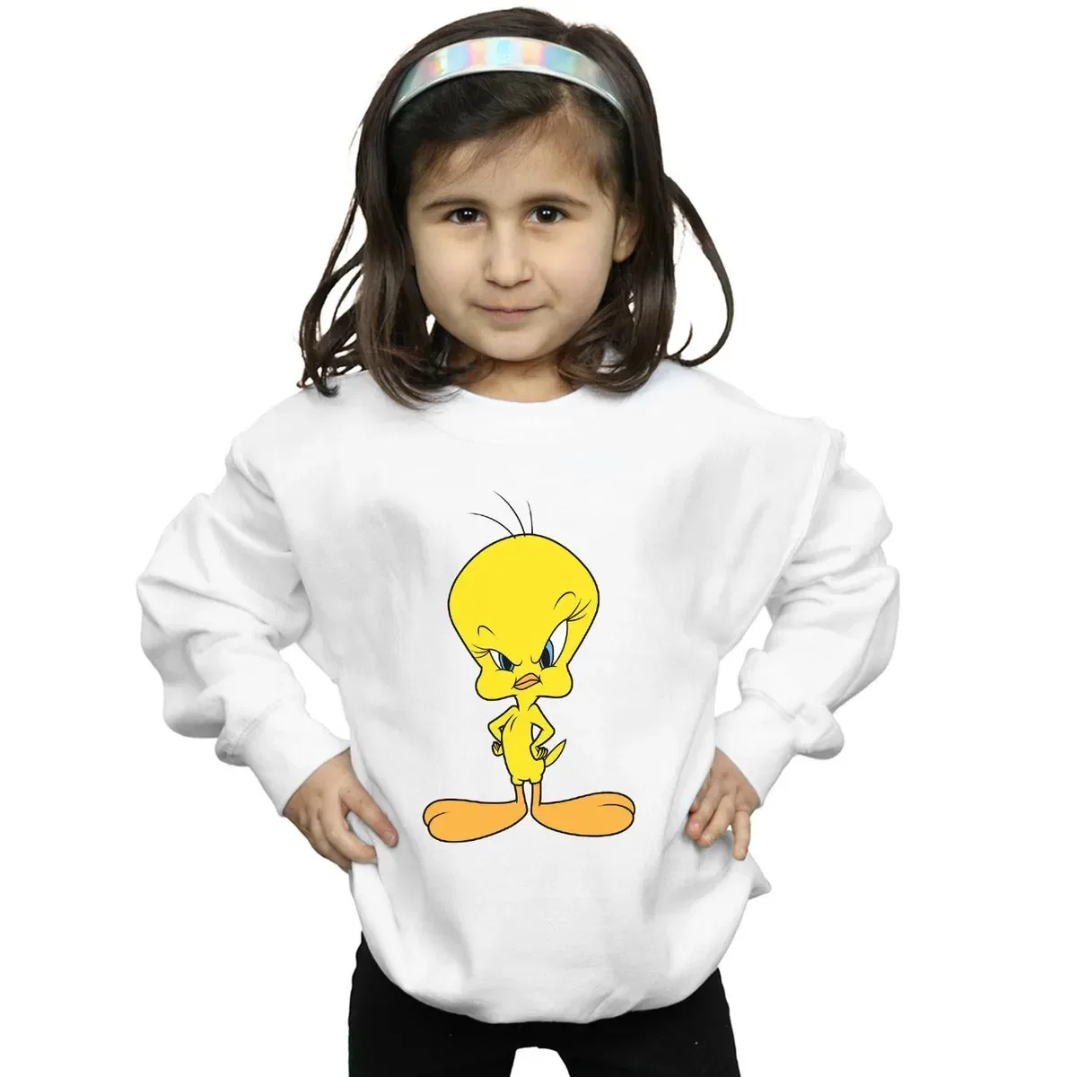 Свитшот с принтом Tweety angry Looney Tunes, White