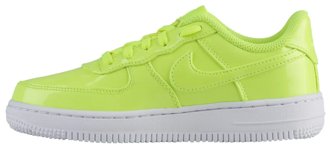 Детские кроссовки для мальчиков с кожаным верхом Air Force 1 Low Nike, Moss/Volt/Black — фото 2