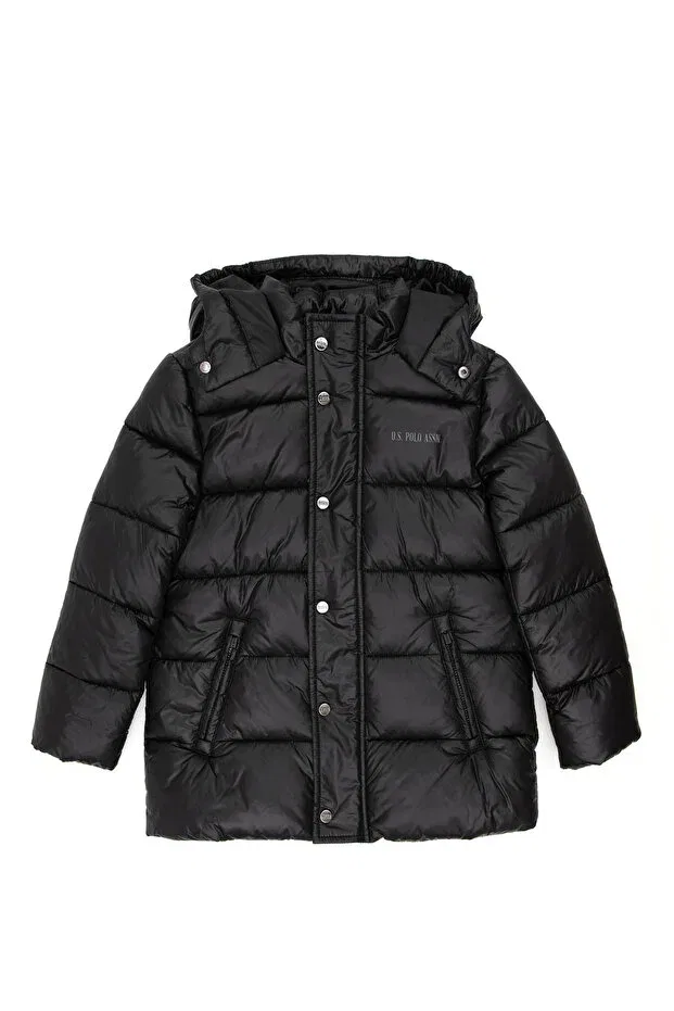 Детское пальто для девочек с длинным рукавом U.S. Polo Assn., Black