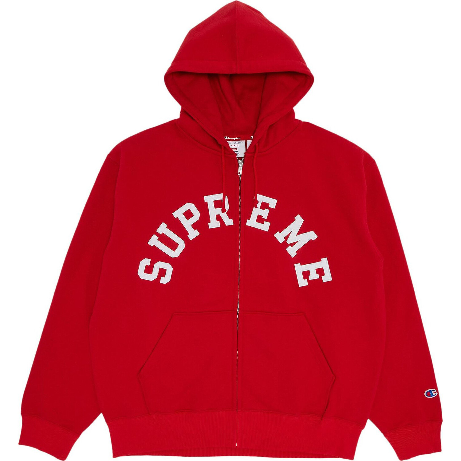 

Толстовка Supreme x Champion Zip Up Hooded, красный