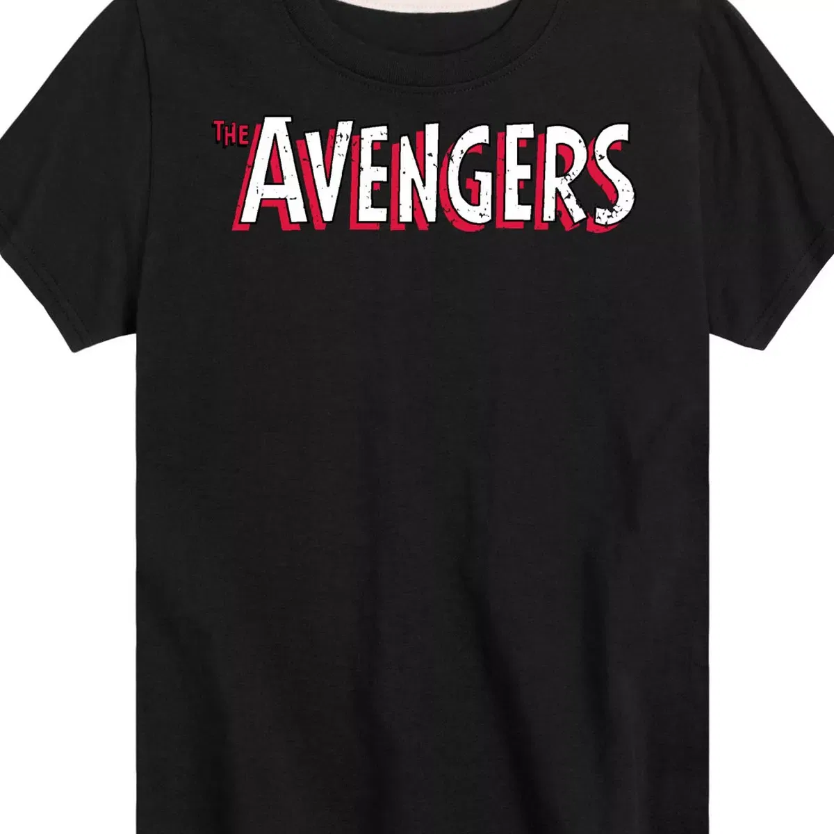 Детская футболка с коротким рукавом с принтом Avengers Cast Marvel, Black — фото 2