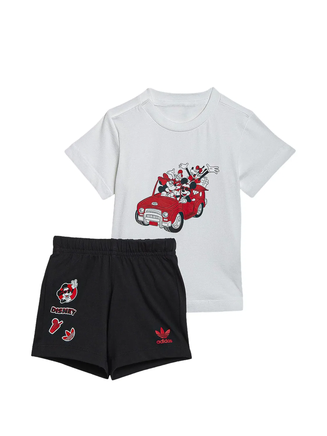 Комплект Disney Mickey And Friends из футболки и шортов Adidas, белый