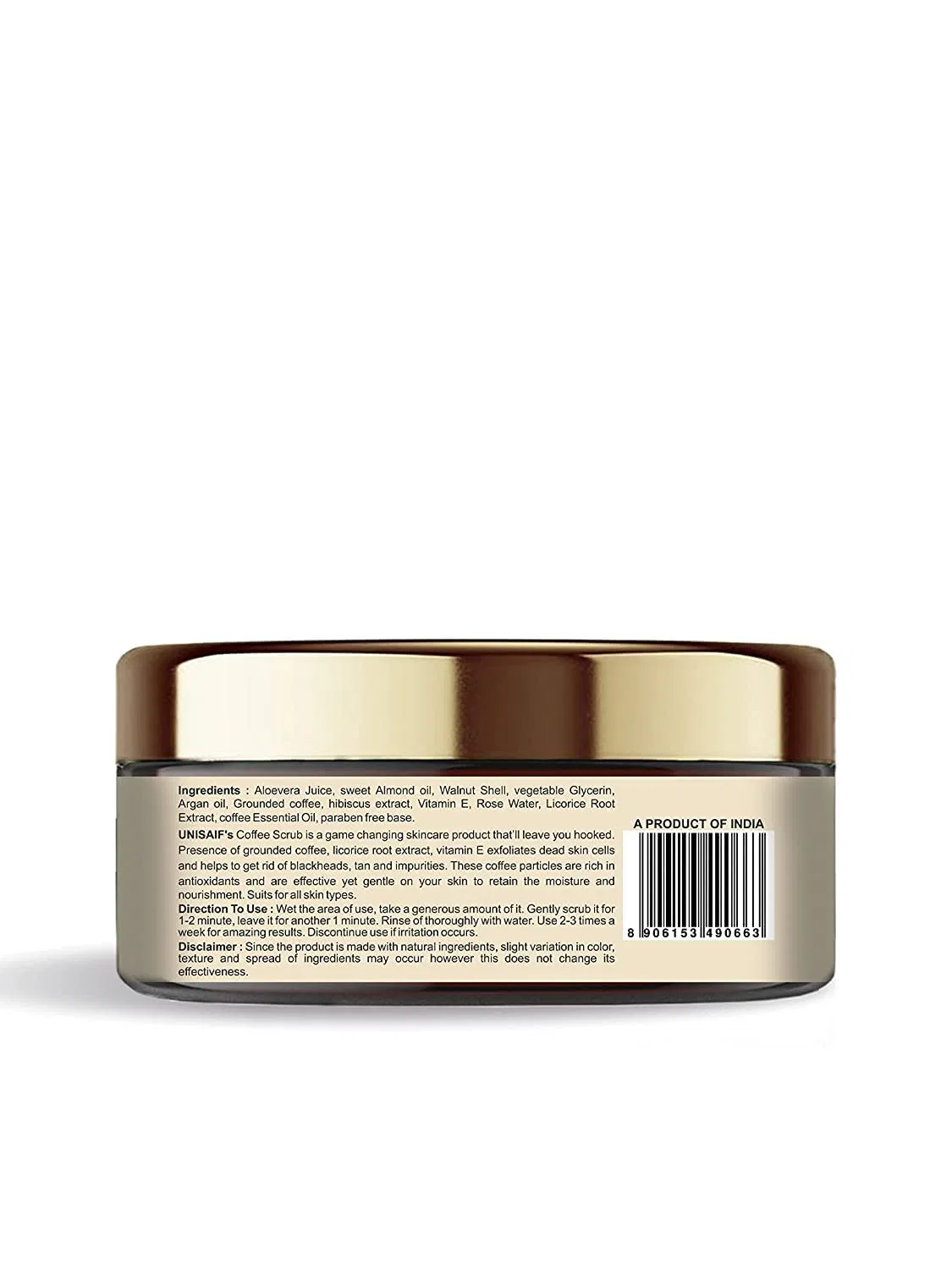 Скраб для тела Coffee Organic Scrub Unisaif, 50 г, Rose — фото 2