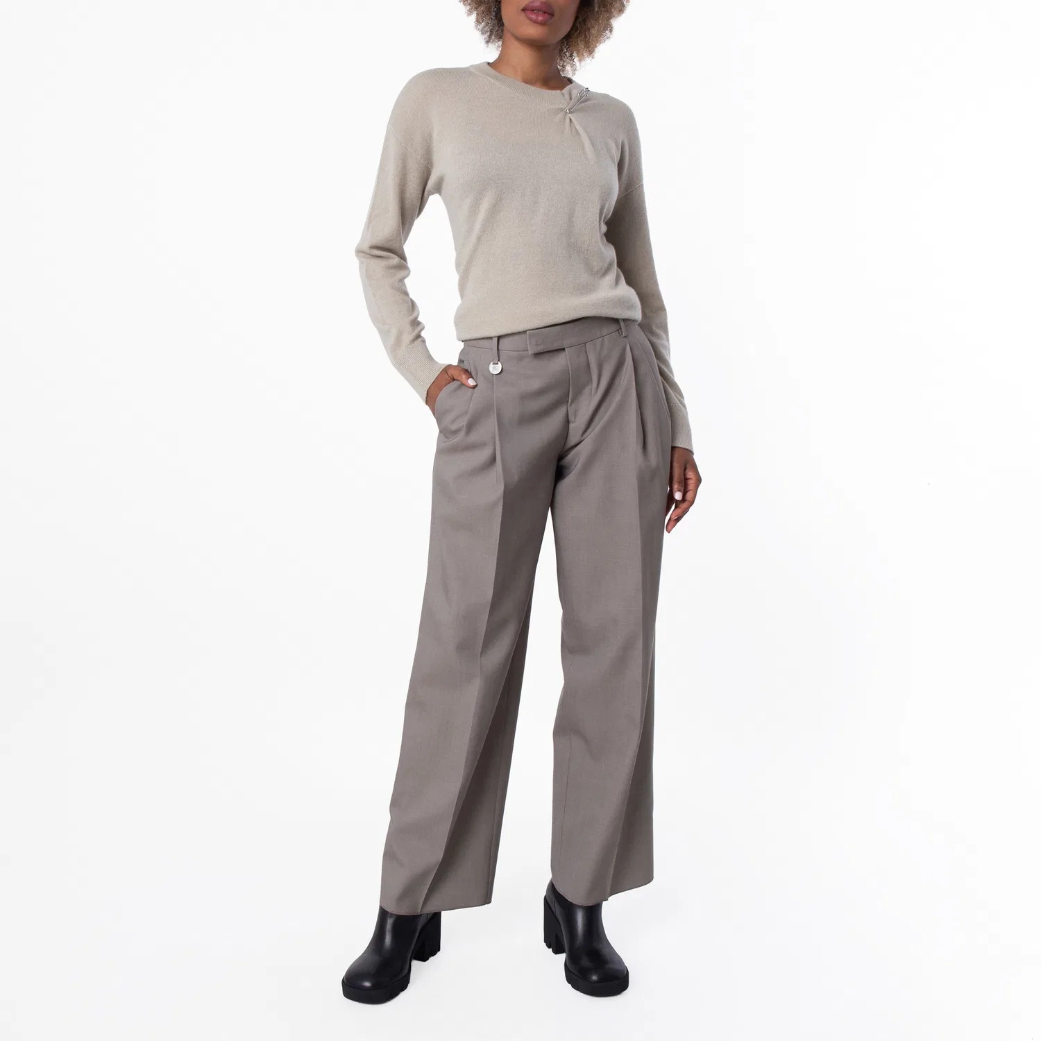 Брюки классические из шерсти Tailored Wool Trousers Burberry, Wax — фото 3