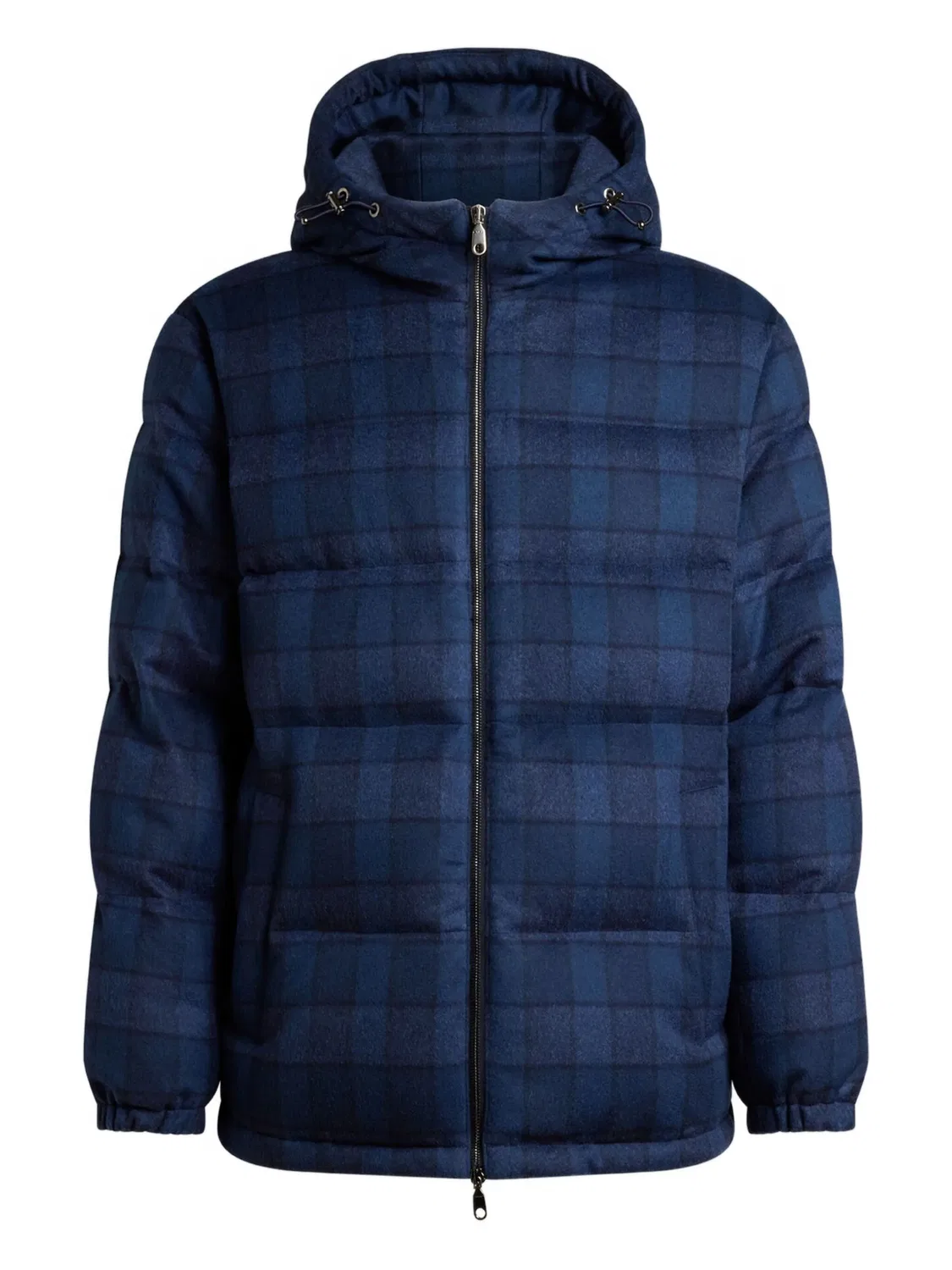 Куртка с капюшоном в клетку ETRO, синий