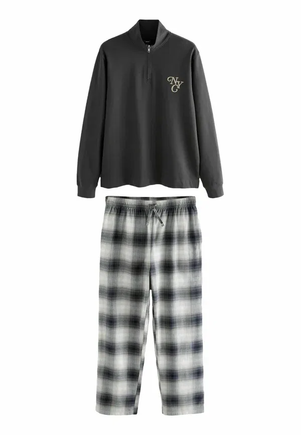Комплект пижамы Checked Next, slate grey, серый
