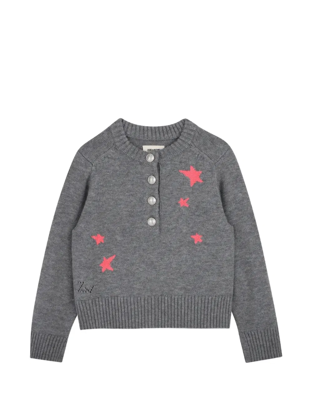Свитер на пуговицах Zadig & Voltaire Kids, серый