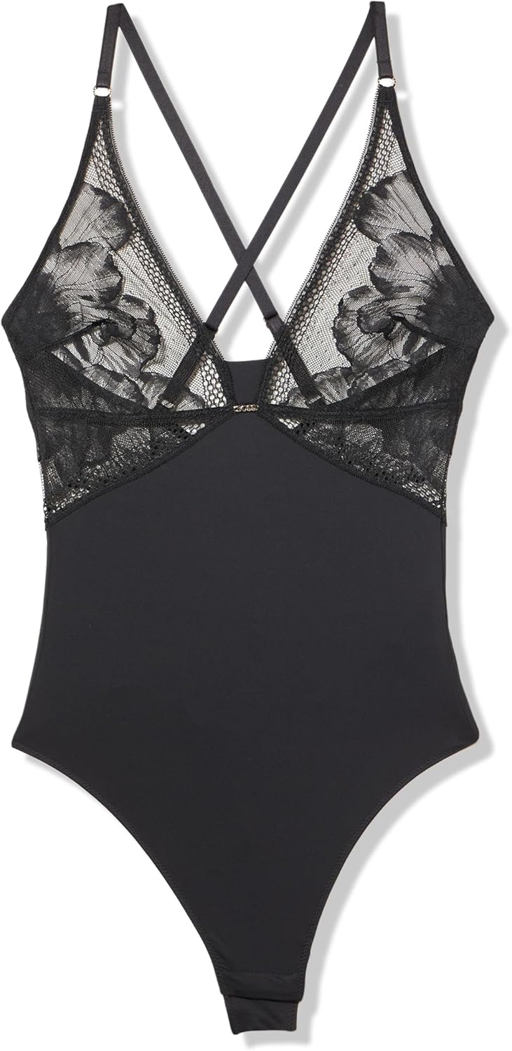 

BOSS женский боди Peony Lace, Iconic Black