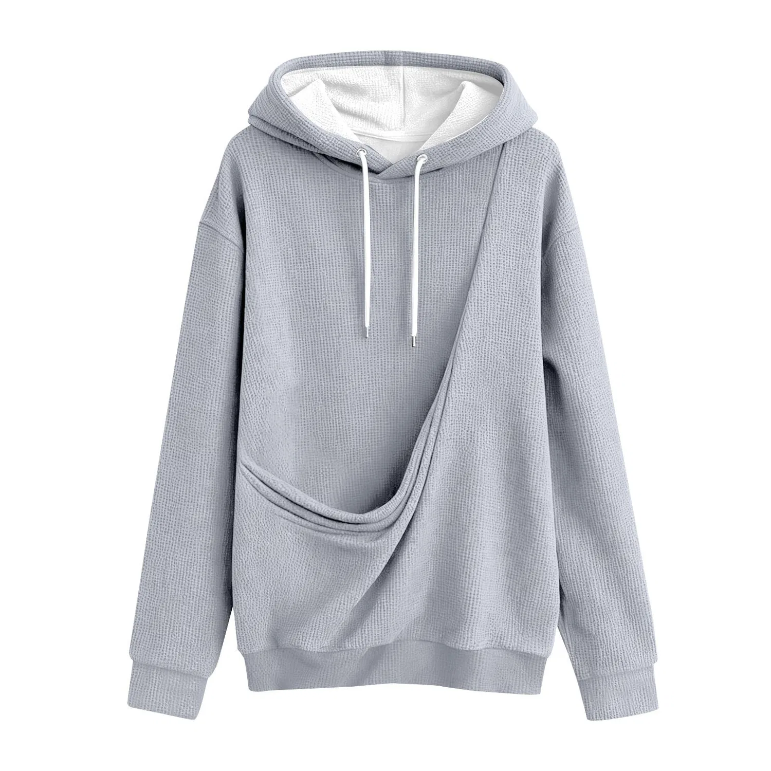 Женский худи с карманом-кенгуру Cat Hoodie, z11 grey — фото 3