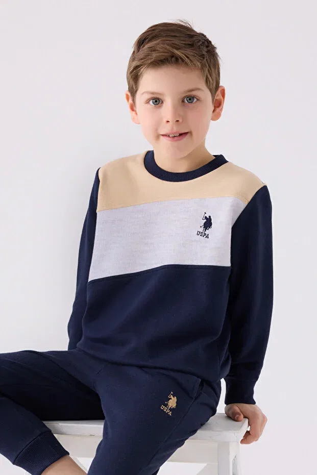 Мужской спортивный костюм с принтом U.S. Polo Assn., Beige — фото 2