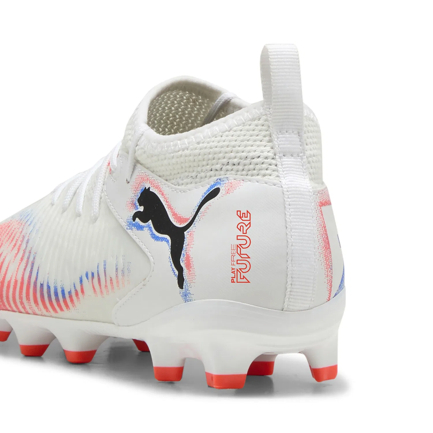Детские футбольные кроссовки с текстурированными вставками FUTURE 8 MATCH PUMA, White Black Glowing Red — фото 2