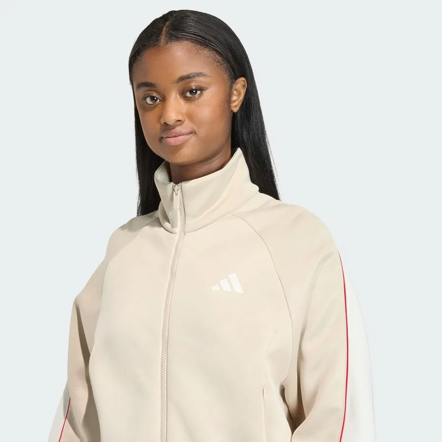 Женский спортивный свитшот с молнией Sportswear Stadium Tracktop adidas, Молочный — фото 4