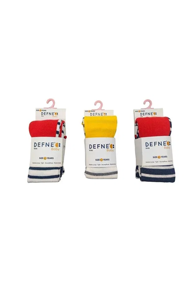 Детские колготки для девочек хлопковые комплект 3 шт Defne Baby, Gray-Blue