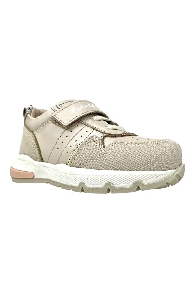 Детские туфли для девочек из натуральной кожи Nubebe, Beige — фото 2