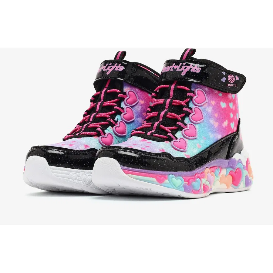 Ботинки с подсветкой Eternal Heart Lights Skechers, Черный — фото 4