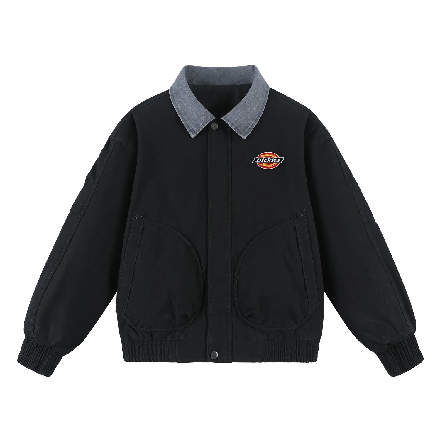 Детская куртка с лацканами, прямой крой, Dickies, Black