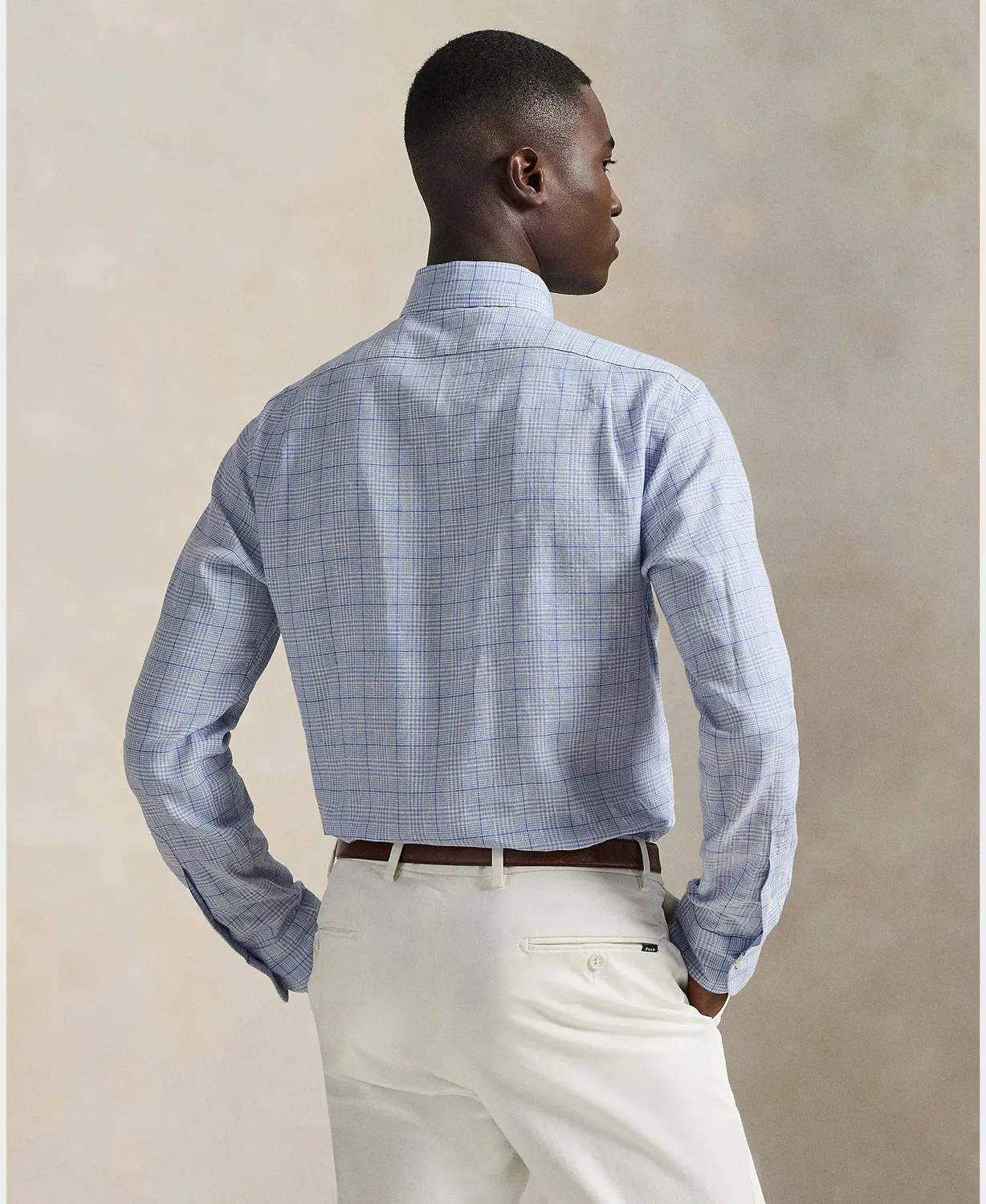 Мужская льняная рубашка Slim Fit Polo Ralph Lauren, Azul Grisáceo — фото 2