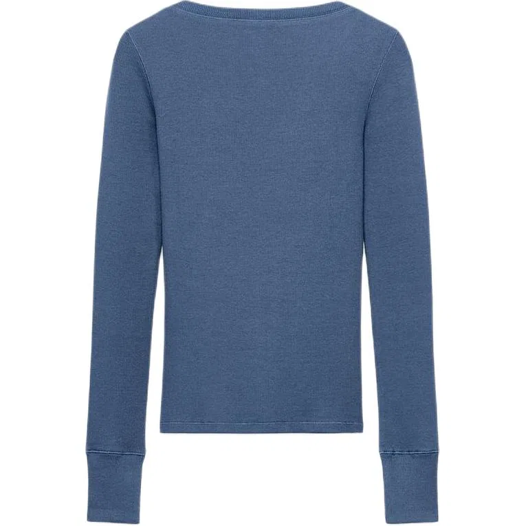 Женская футболка с V-образным вырезом Blue/Indigo ZARA — фото 3