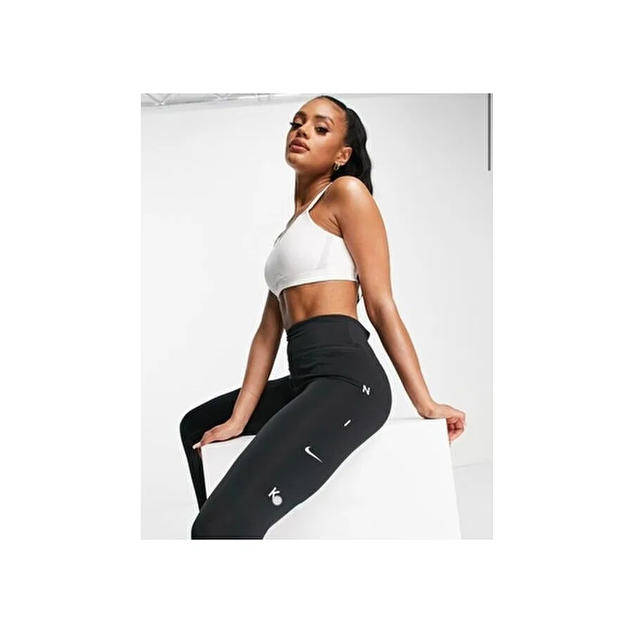 Спортивный бюстгальтер с высокой поддержкой и наполнителем Dri-Fit Alpha Nike, Белый — фото 3