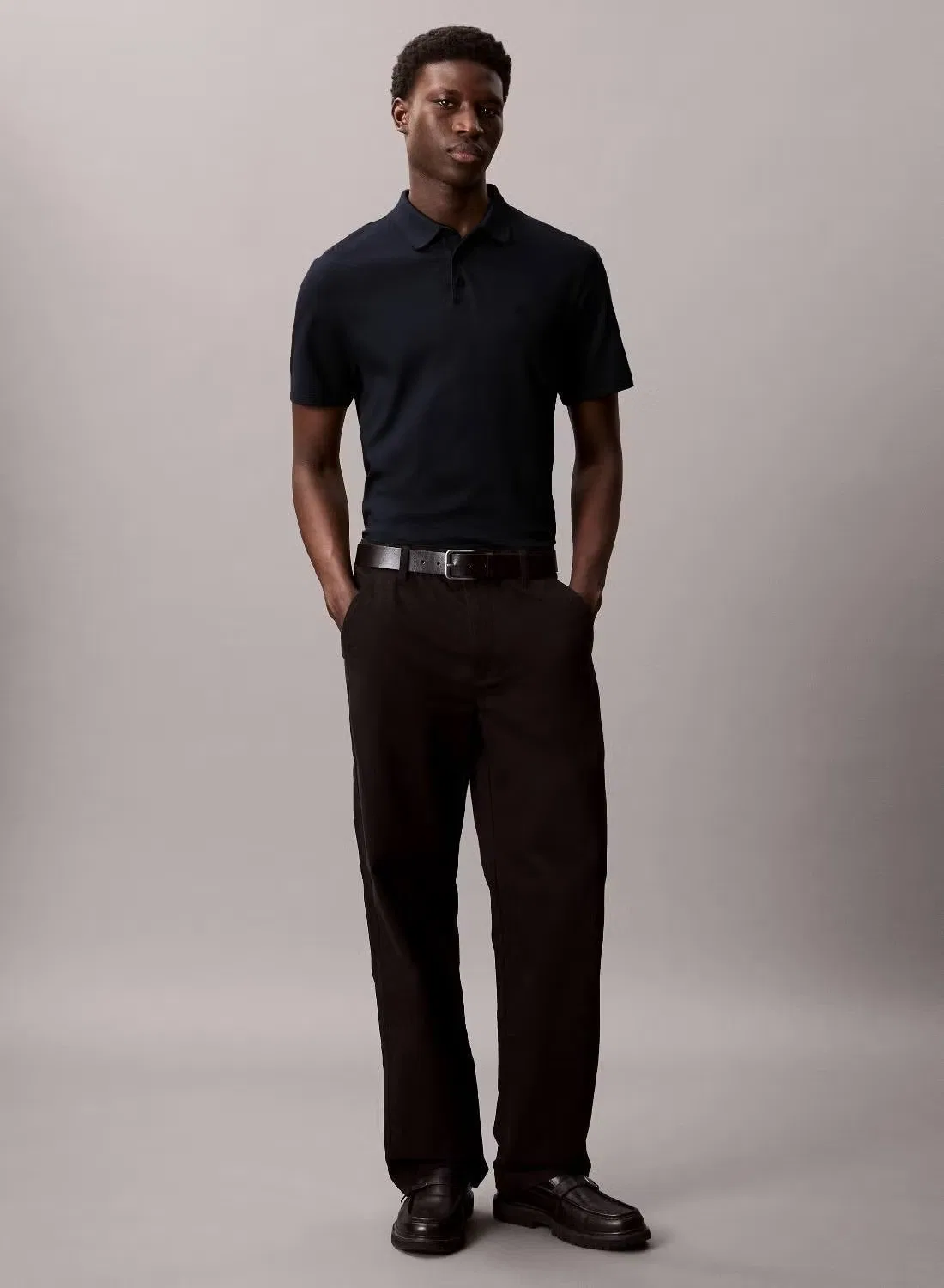 Поло с коротким рукавом Pima cotton polo shirt Calvin Klein, темно-синий — фото 4