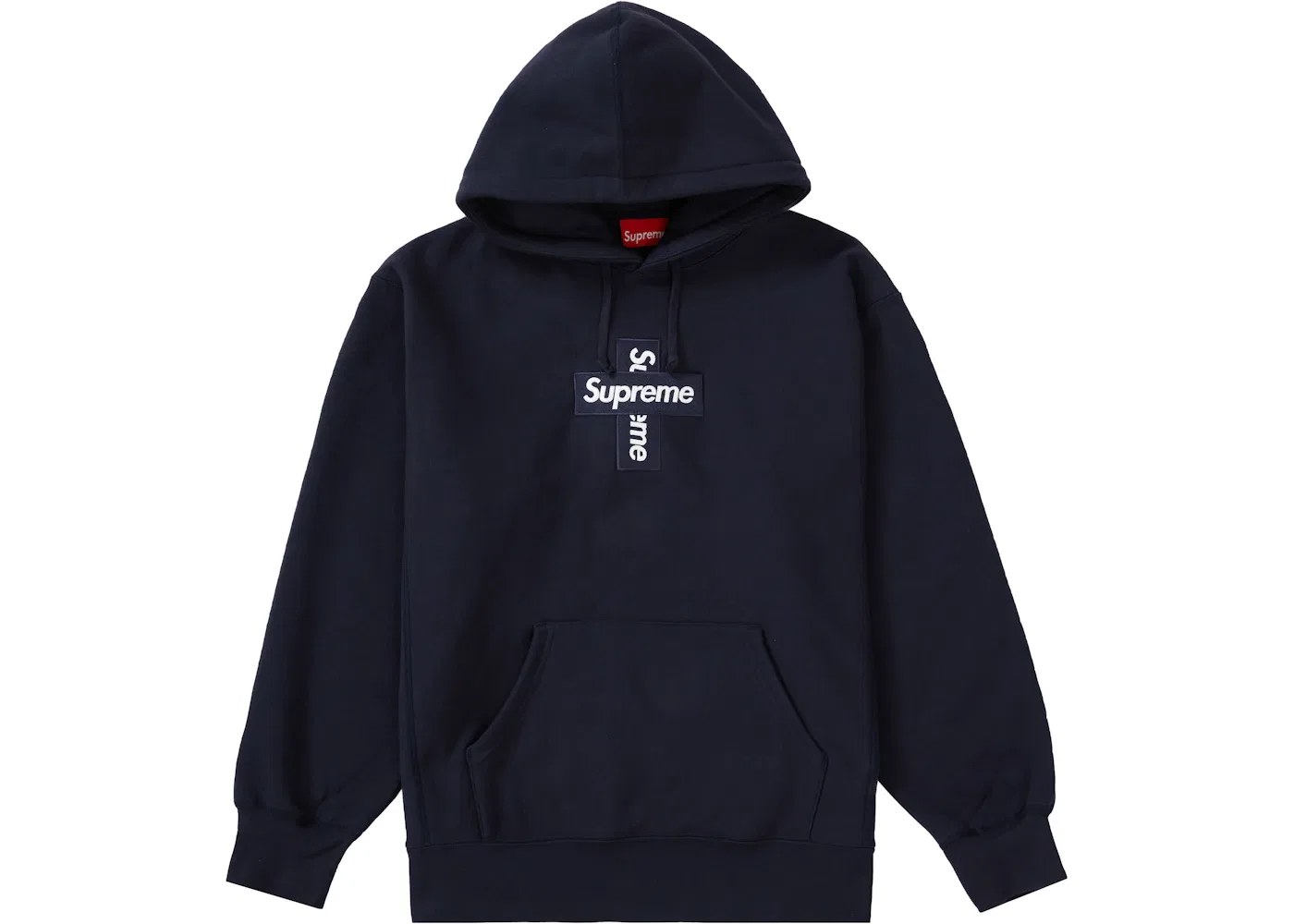 Мужская худи с принтом Cross Box Logo Supreme, Navy