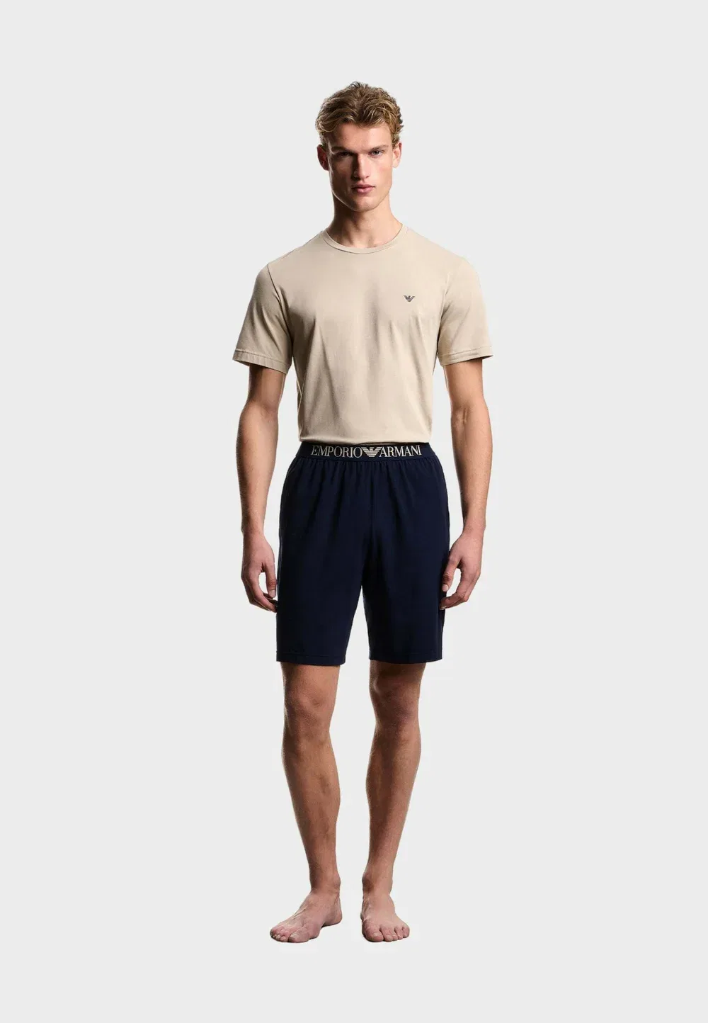 Пижамный комплект Pigiama uomo set - пижамный комплект Emporio Armani, Beige Blu