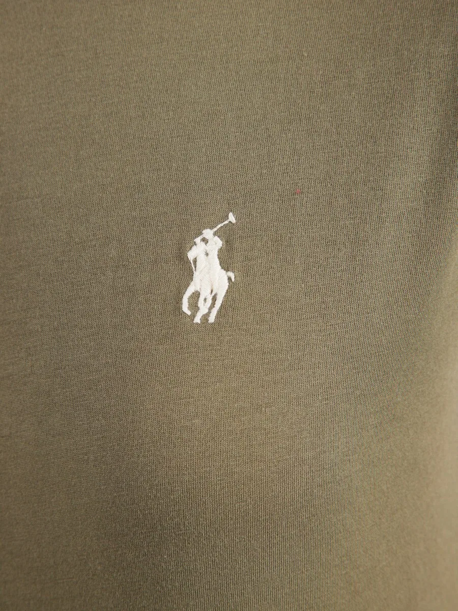 Футболка Polo Ralph Lauren оливкового цвета — фото 2