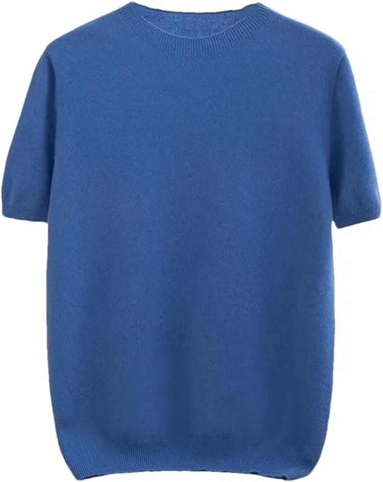 Мужская облегающая футболка из шерсти Pullover, Haze Blue