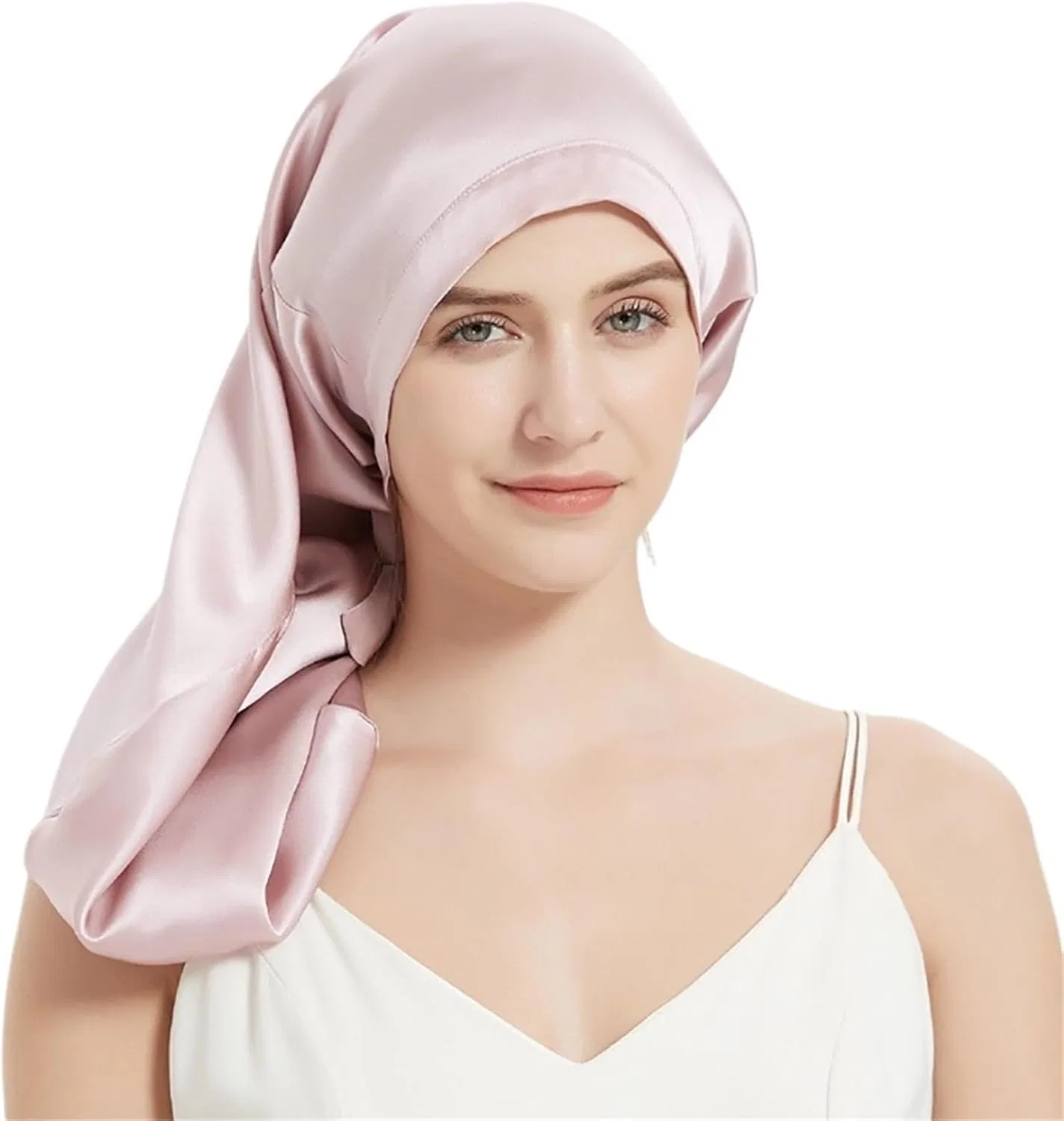 Шелковая шапочка для душа JTKSSCS, 60x33 см, Pink