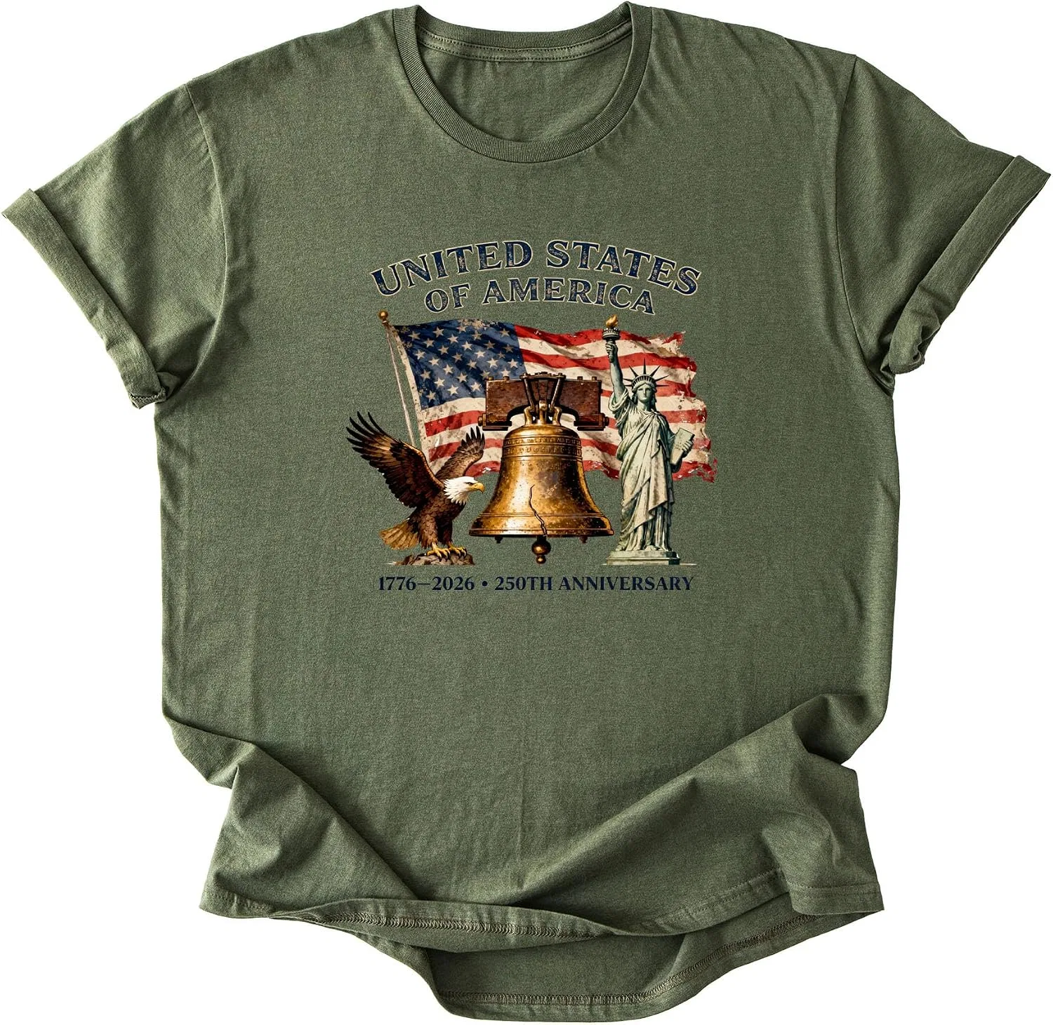 Футболка с графическим принтом Independence Day 250, Military Green