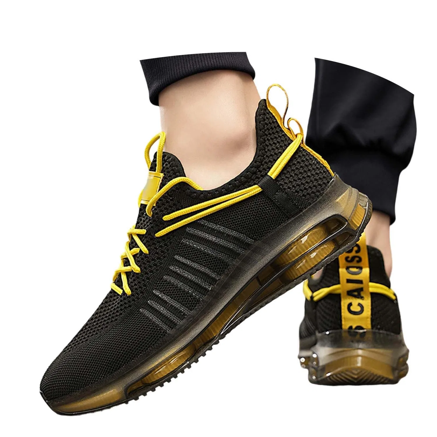 Детские кроссовки из сетки на шнуровке Unisex Daily Wear Lightweight Sports, Nero