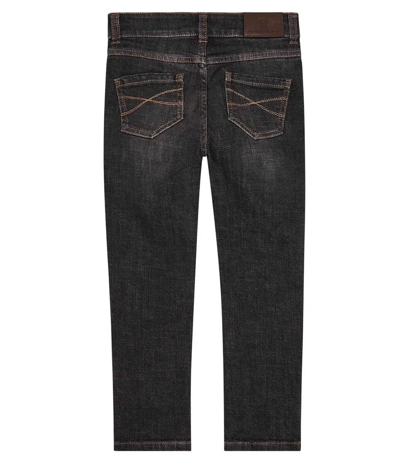 Облегающие джинсы из хлопка Brunello Cucinelli Kids, синий — фото 4