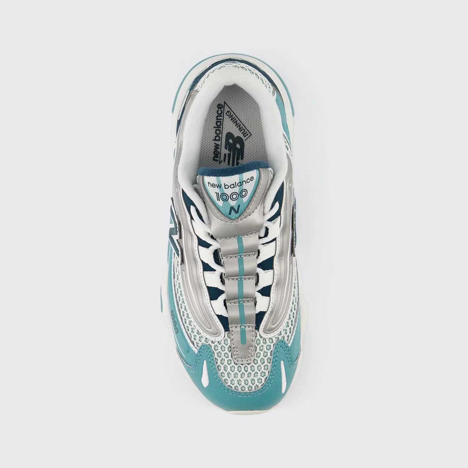 Детские кроссовки для мальчиков на шнурке 1000 New Balance, Серый / Синий — фото 3
