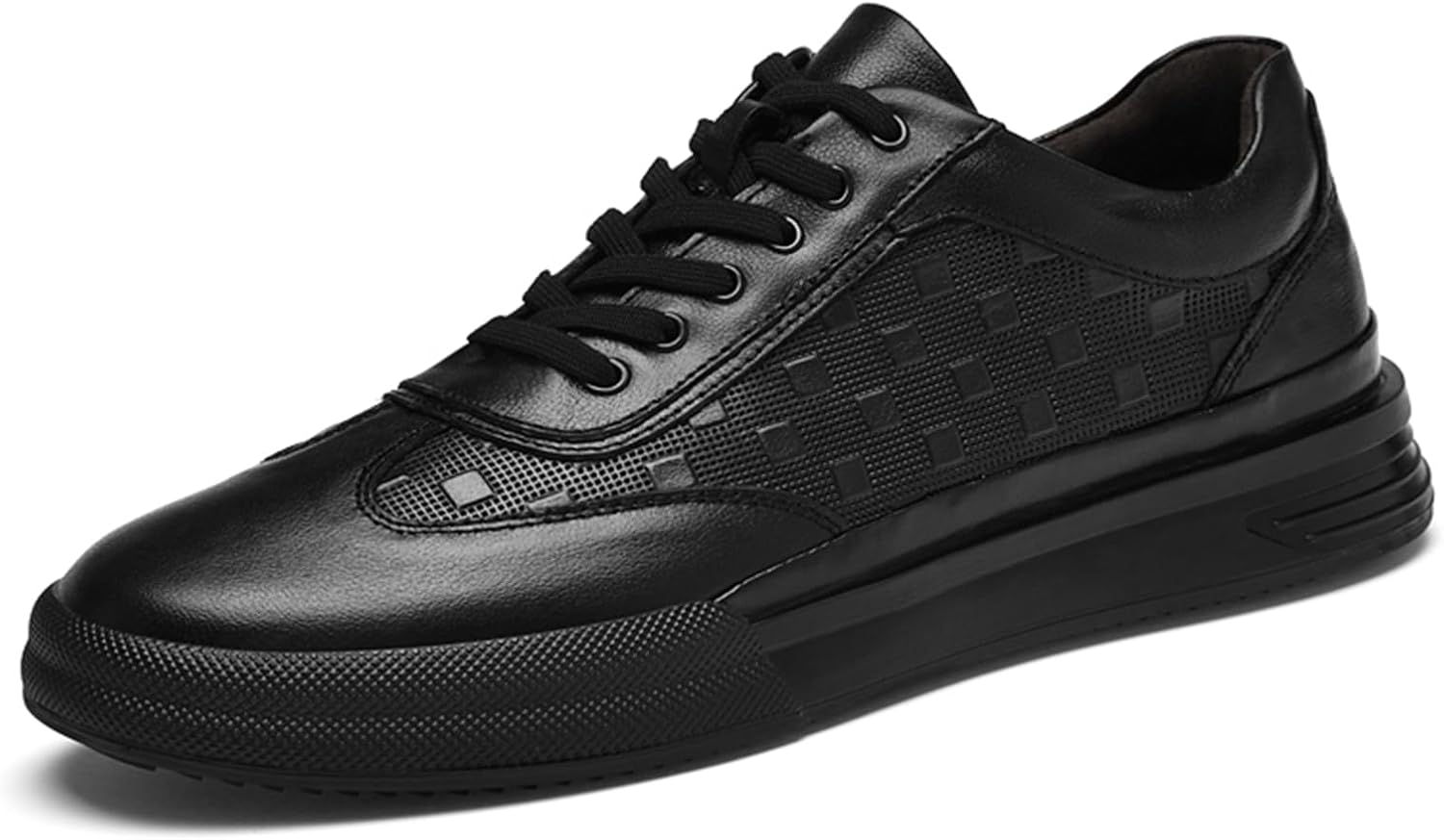 

Мужские кроссовки из натуральной кожи, модные, простые, низкие слипоны, повседневная обувь, удобные классические прогулочные туфли Abborora, черный