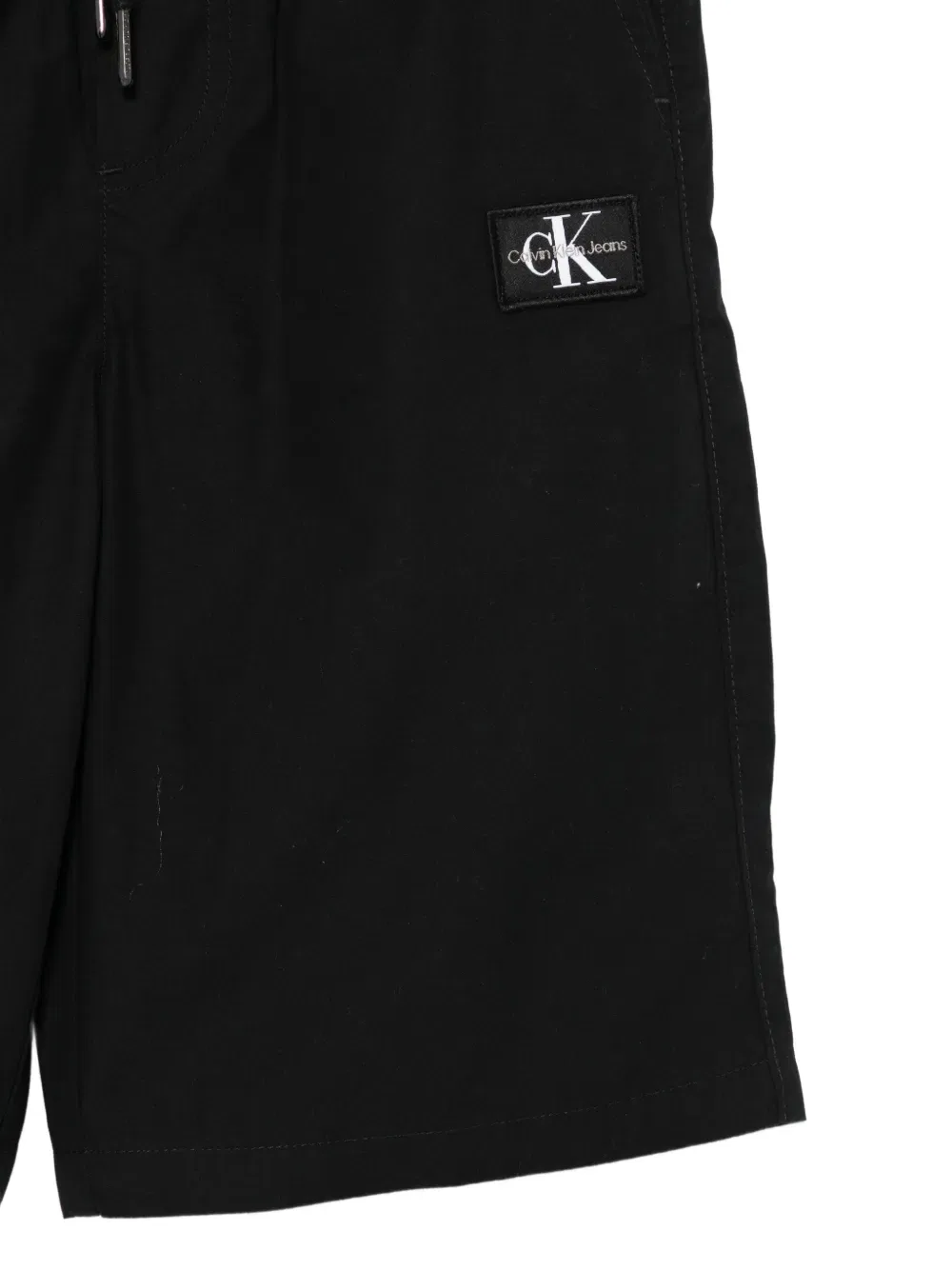Шорты на шнуровке с нашивкой с логотипом Calvin Klein Kids, черный — фото 3