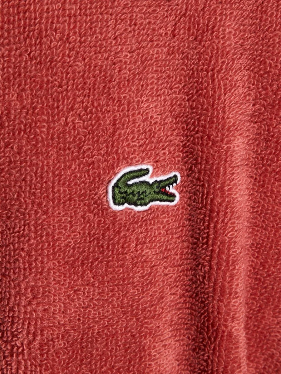 Длинный банный халат LACOSTE 'LDEFILE' красного цвета — фото 4